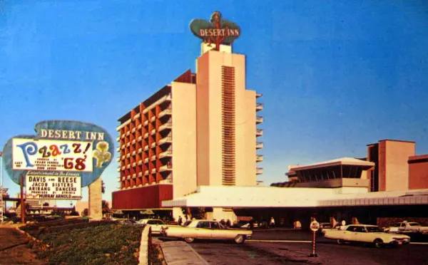 The Desert Inn on the Las Vegas Strip in 1968, the hotel Howard Hughes bought rather than check out