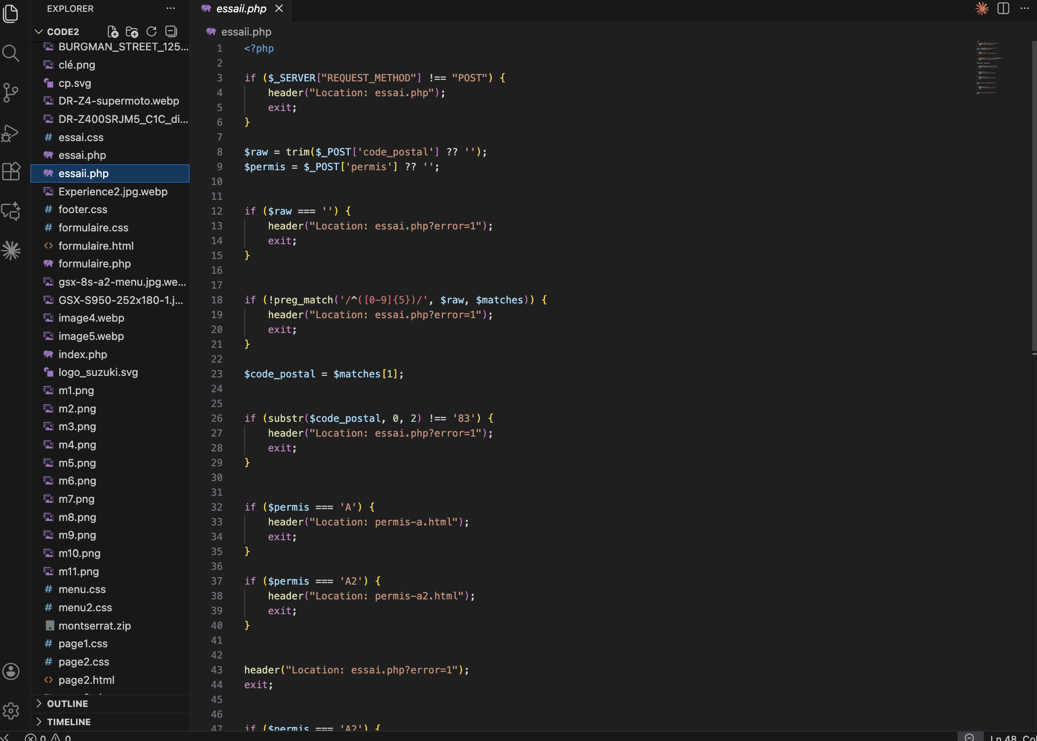SAE 105 — Scripts PHP dynamisation Suzuki