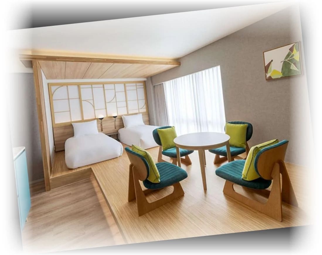 힐튼_가든_인_교토_시조_카라스마_Twin_Premium_Family_Room_-_객실