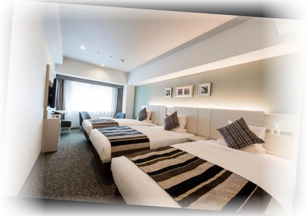 호텔_마이스테이_프리미어_삿포로_파크_슈페리어_트리플룸_(금연)_-_침대