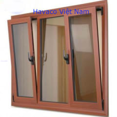 Cửa nhựa lõi thép vân gỗ mở quay lật