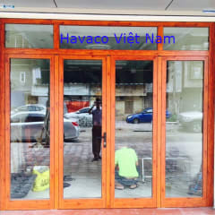 Cửa nhôm Xingfa vân gỗ nhập khẩu