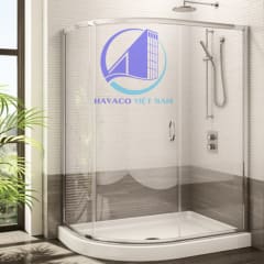 Cabin tắm uốn cong - Cửa kính cường lực nhà tắm - Cabin vách kính phòng tắm
