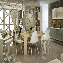 Gương trang trí ốp tường phòng ăn