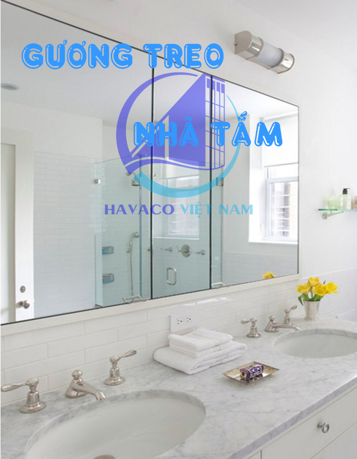 Cách lắp gương soi trong phòng tắm thích hợp - Cách treo gương trong phòng tắm