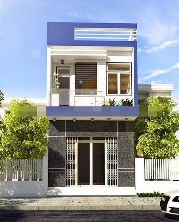 4. Bản vẽ nhà 2 ống 2 tầng 5×15 - Dự trù kinh phí xây nhà hai tầng