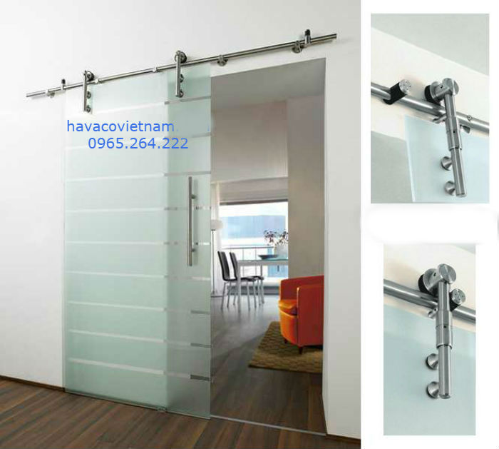Cửa kính cường lực trượt treo 1 cánh