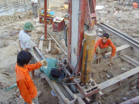 Công tác đóng cọc - Công thức tính bê tông móng đơn