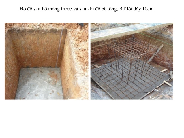 Láng một lớp bê tông mỏng nên mặt nền đất. - Công thức tính bê tông móng đơn