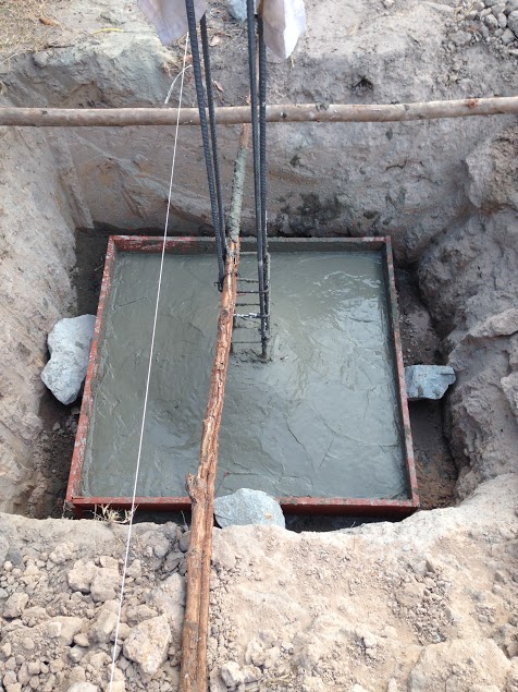 Đổ bê tông móng - Công thức tính bê tông móng đơn