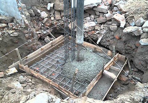 Tháo cốp pha móng - Công thức tính bê tông móng đơn