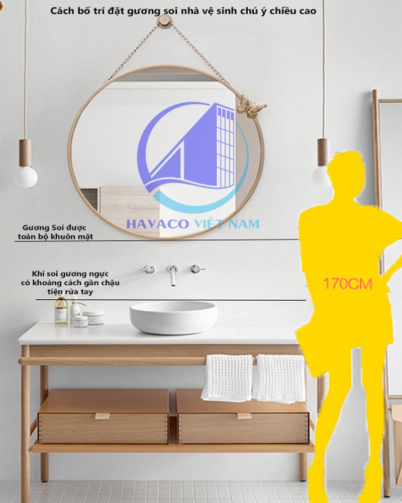 Theo bạn nên đặt gương ở đâu trong phòng tắm? - Cách treo gương trong phòng tắm