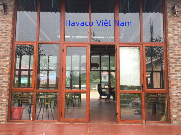 Các mẫu cửa nhôm kính 2 cánh nhôm xingfa - Cửa đi 2 cánh nhôm xingfa