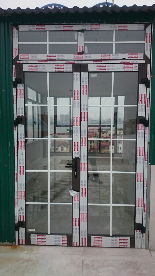 Các mẫu cửa nhôm kính 2 cánh nhôm xingfa - Cửa đi 2 cánh nhôm xingfa