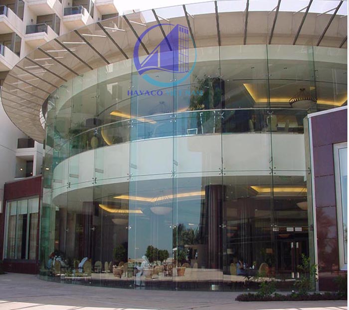 Các mẫu nhà mặt tiền bằng kính cường lực đẹp - Trang trí mặt tiền bằng kính cường lực