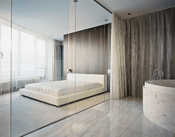 Mẫu cửa kính cường lực phòng ngủ đẹp - Cửa kính cường lực phòng ngủ