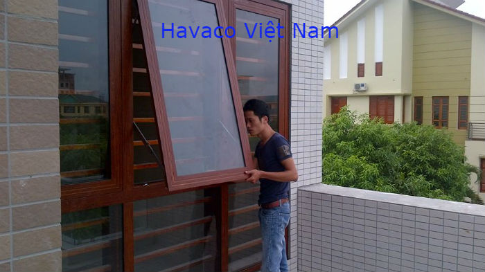 Cửa nhôm hệ Xingfa giả gỗ hệ cửa sổ đẹp