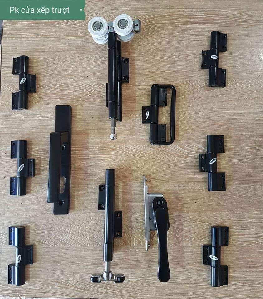 Phụ kiện cửa nhôm trượt cao cấp chất lượng cao - Phụ kiện cửa nhôm xingfa xếp trượt gồm những chi tiết nào
