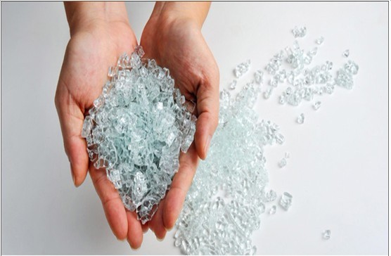 Những hạt kính cường lực sau khi bị vỡ