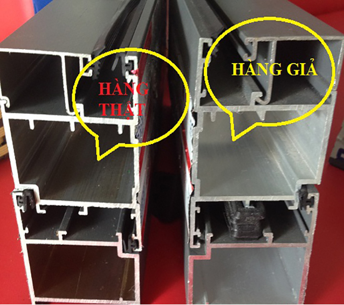 Quan sát thanh nhôm bằng mắt thường