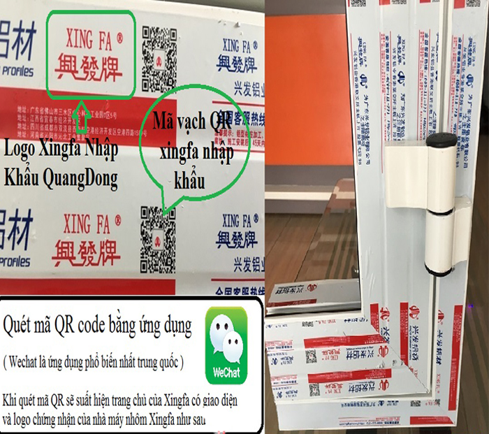 Kiểm tra thanh nhôm Xingfa tem đỏ chính hãng Quảng Đông