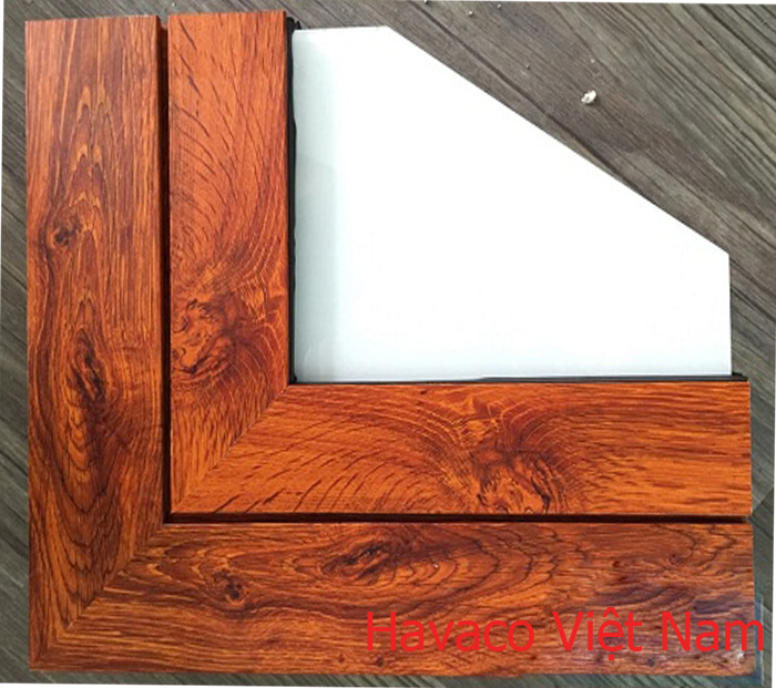 góc nhôm kính giả gỗ