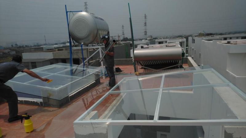 Các mẫu giếng trời đẹp. - Cách làm giếng trời thông minh kính cường lực