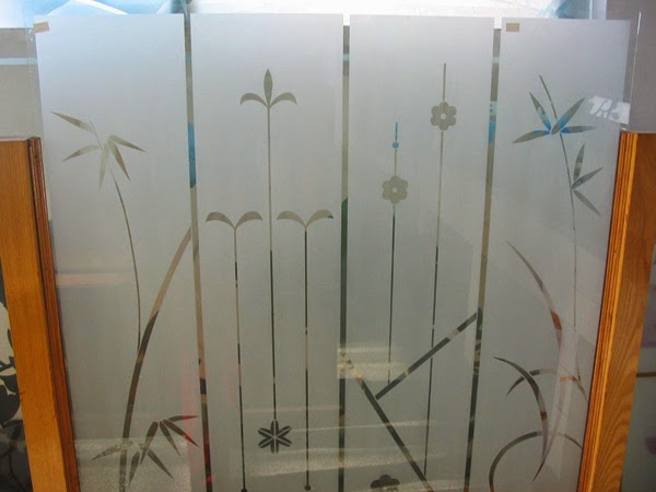 Kính phun cát nghệ thuật, hoa văn - Kính mờ phun cát hoa văn nghệ thuật đẹp tinh tế