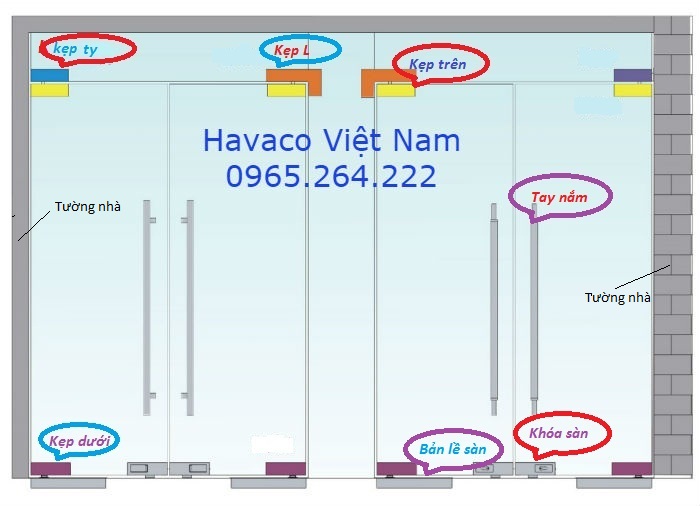 Phụ kiện cửa kính thủy lực
