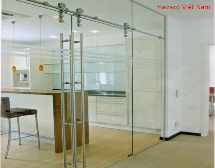 Cửa kính lùa treo 2 cánh