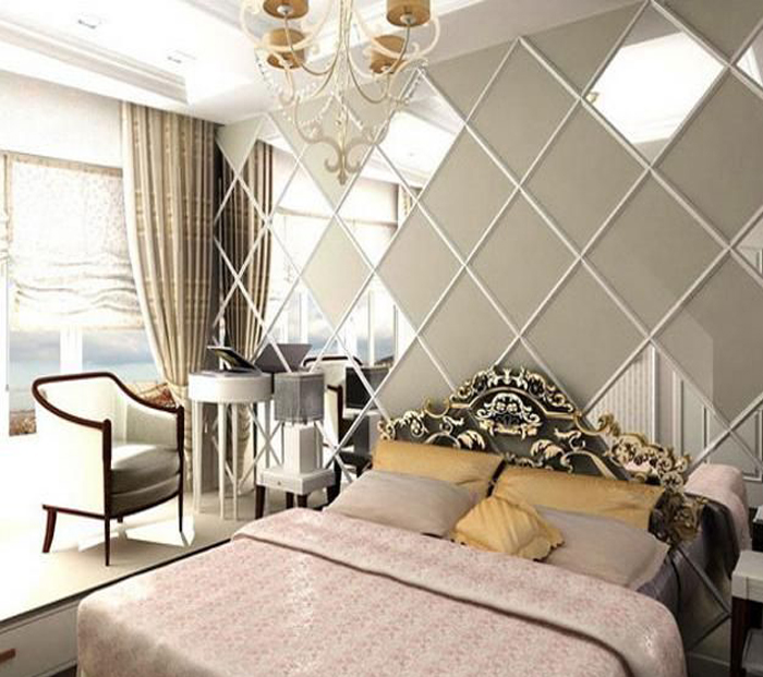 Gương ốp tường trang trí phòng ngủ