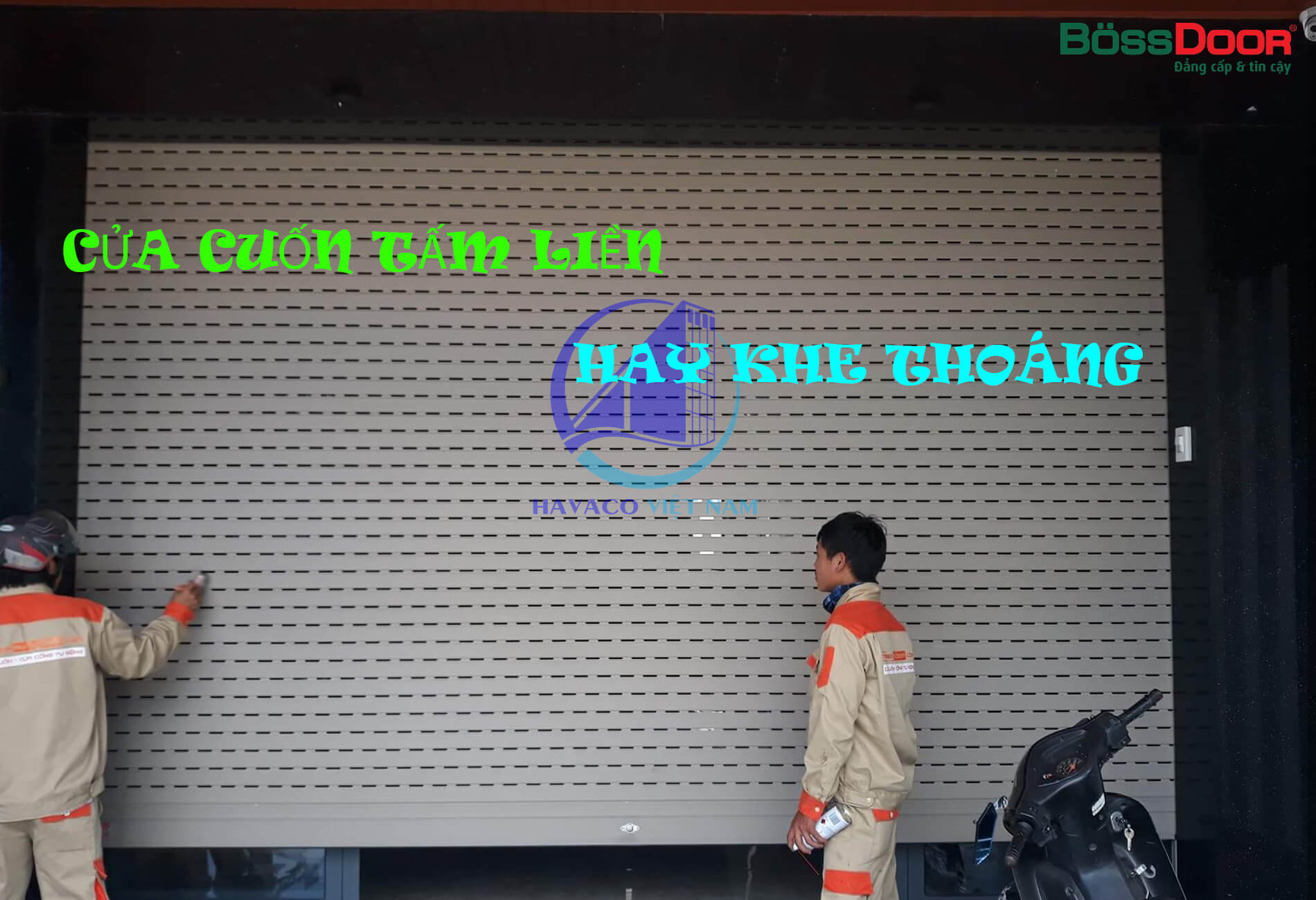 Nan cửa cuốn khe thoáng và cửa cuốn tấm liền