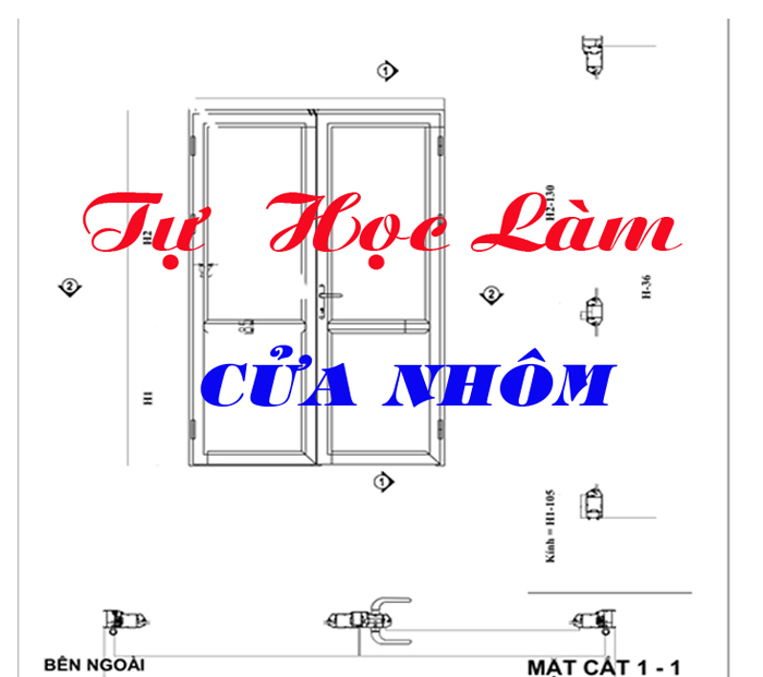 Không gian ứng dụng thực tế của Tự học làm cửa nhôm trượt lùa, mở quay