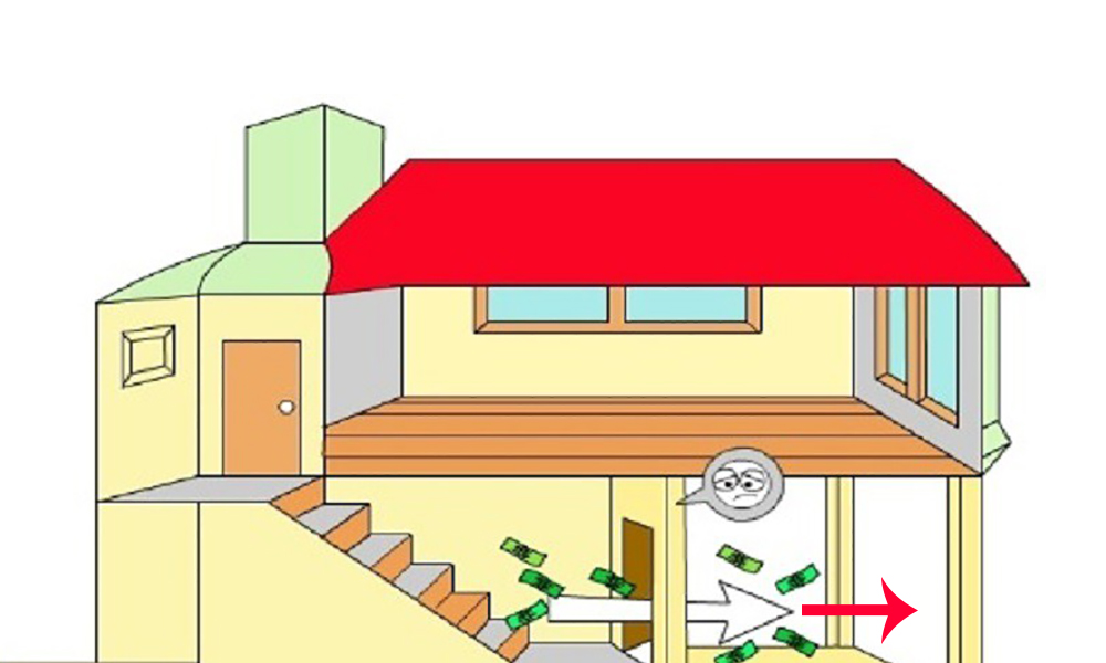 Không gian ứng dụng thực tế của Cửa chính, Cửa phòng ngủ đối diện cầu thang