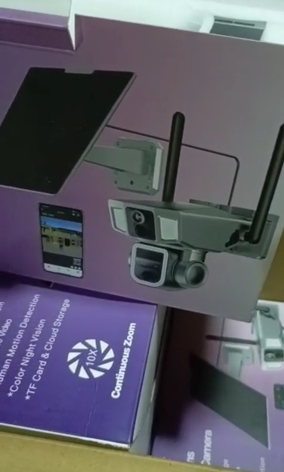 NiView Triple Lenses Camera UHD/FHD AI SMART CAMERA. 4G & WiFi enabled. With Solar panels and batteries. 10x Optical zoom, Triple Lenses dual Screen Looping, Remote View, Panoramic Shots. How Intelligent a Camera can Be!!! - Image 3