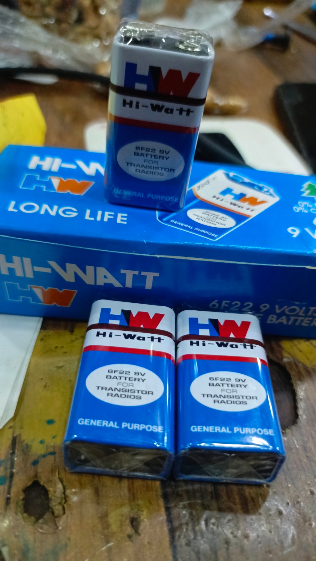 HI Watts 9v Battery (price per 1 ) for CMOS, LAN, MULTI TESTER etc