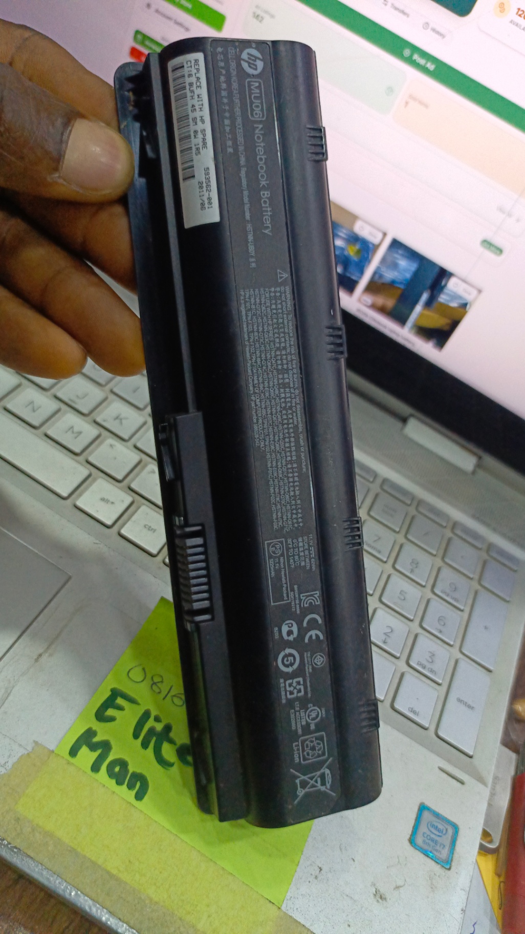 CQ42, CQ62, HP 630, 650, CQ56, laptop battery, 5200mAh, 58WH, original Brand new high capacity battery.