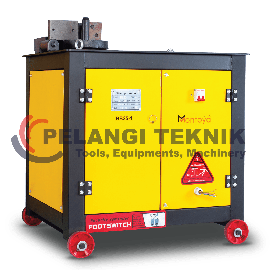 Mesin bar bending besi ulir 20 mm montoya bb25 1 pelangiteknik
