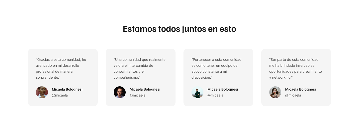 Testimonials Example