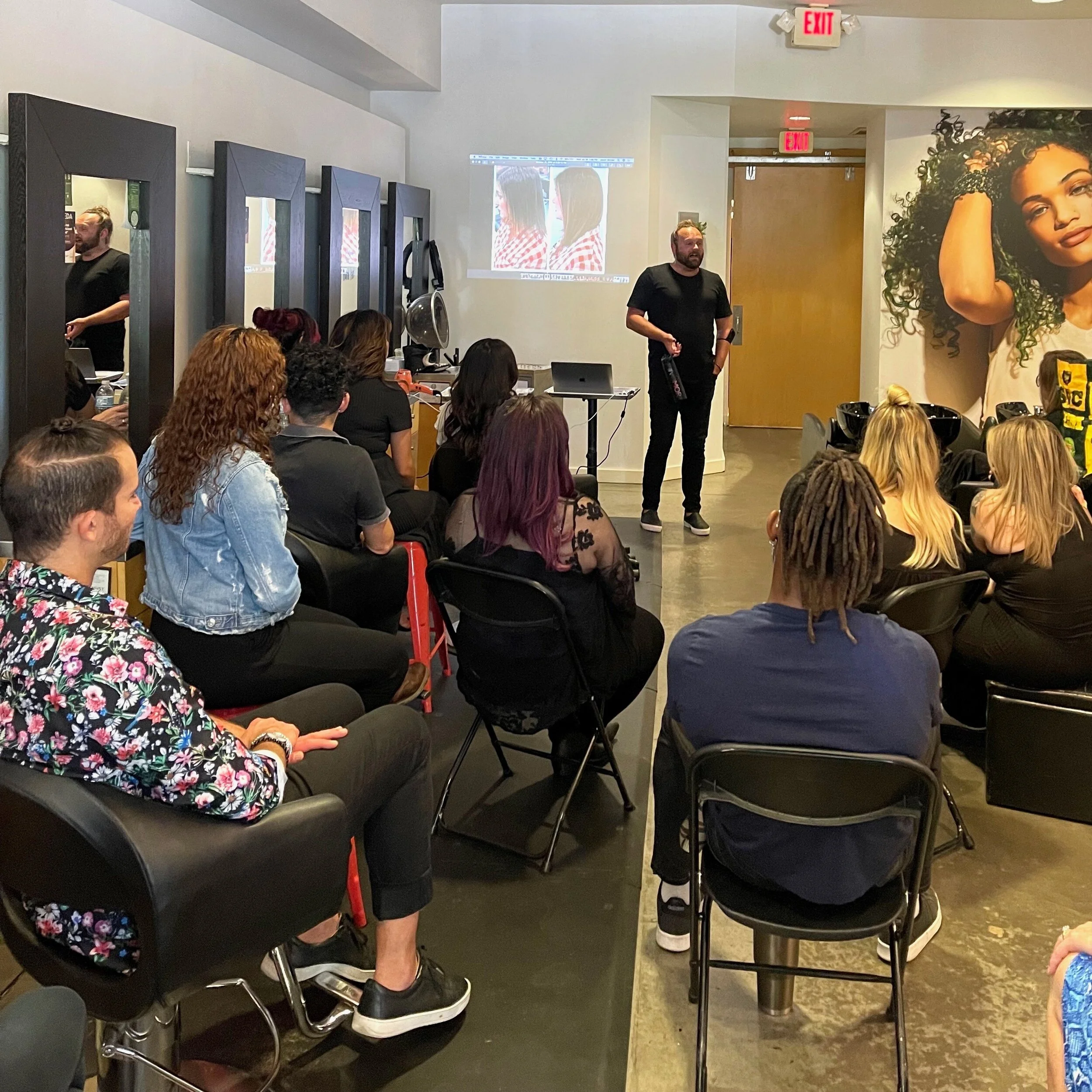Maximum FX team at work in the salon