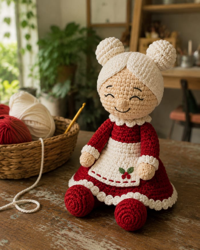 Mamãe Noel em amigurumi