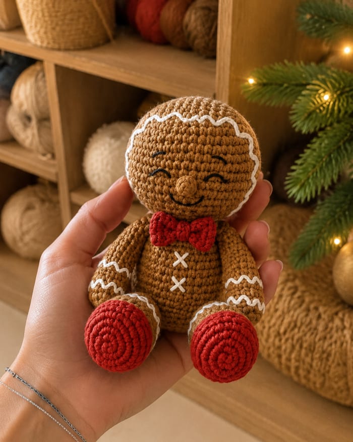Biscoito de Gengibre em amigurumi