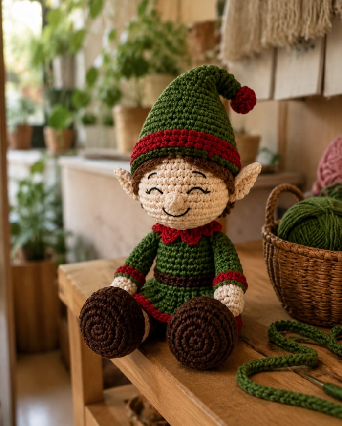 Duende em amigurumi