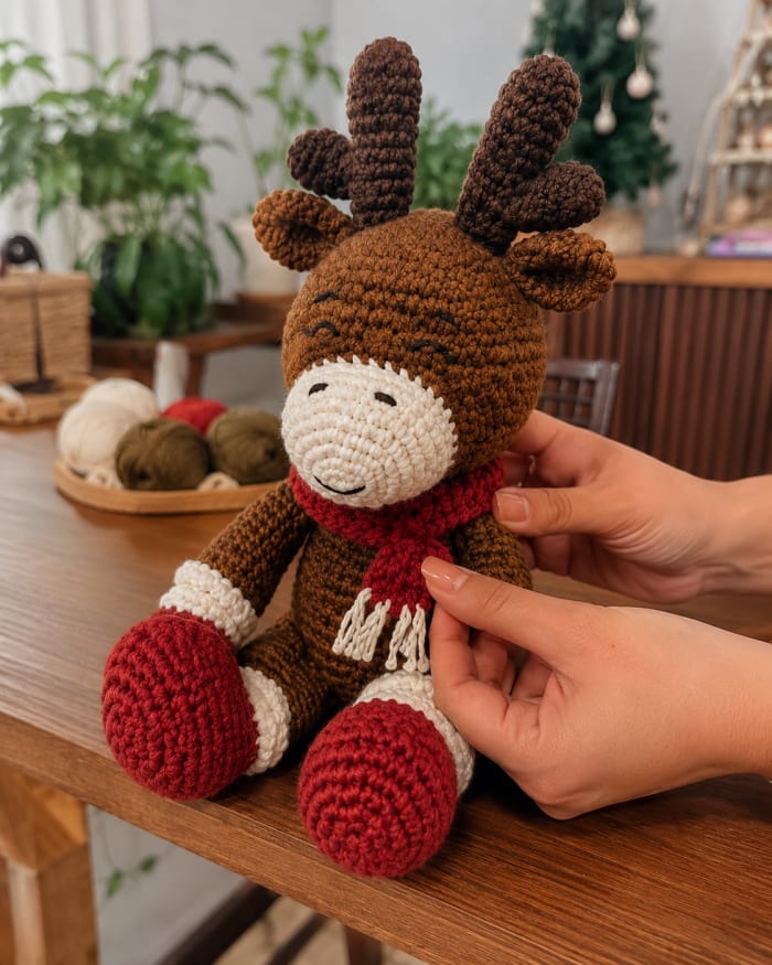 Rena Encantada em amigurumi