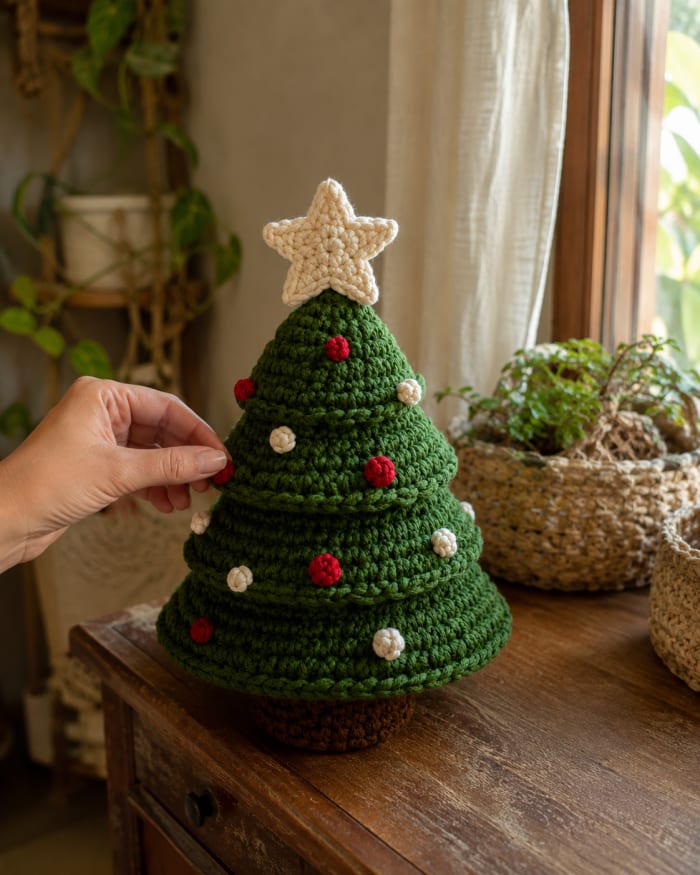 Árvore de Natal em amigurumi