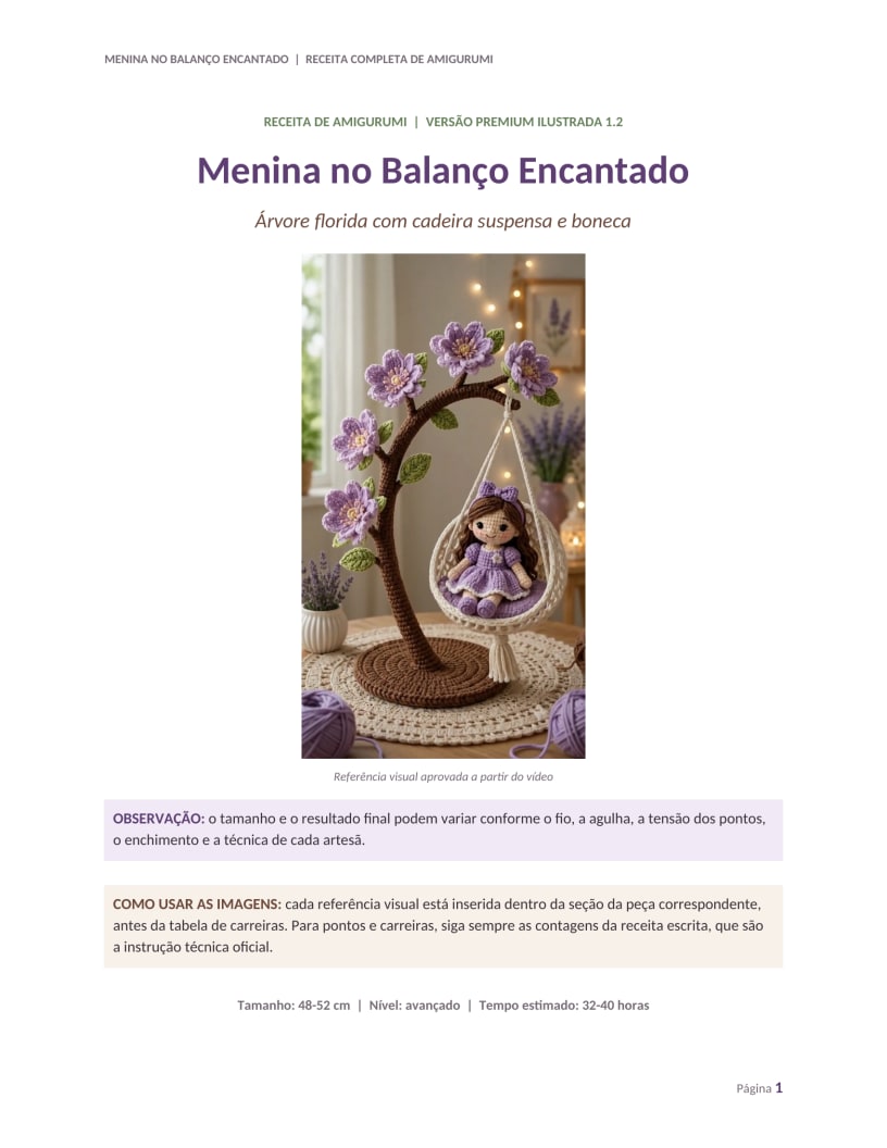 Capa da receita Menina no Balanço Encantado