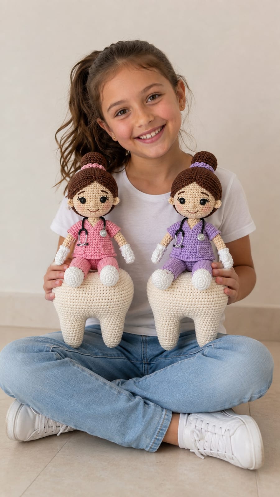 Sophia Emanoelly com a receita da Dra. Sorrisinho