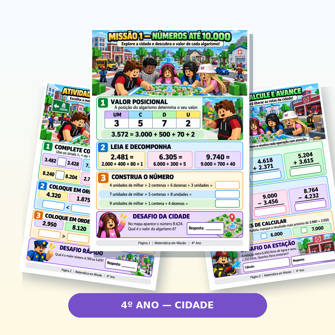 Mockup real do cartilha digital do 4º ano