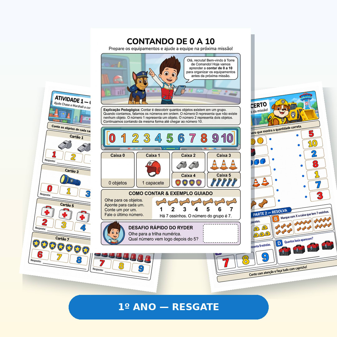 Mockup real do Cartilha digital do 1º ano