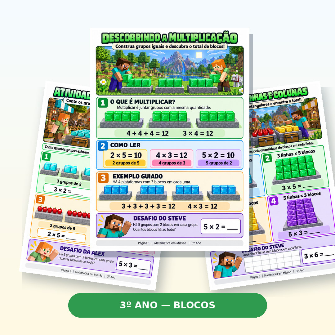 Mockup real do cartilha digital do 3º ano